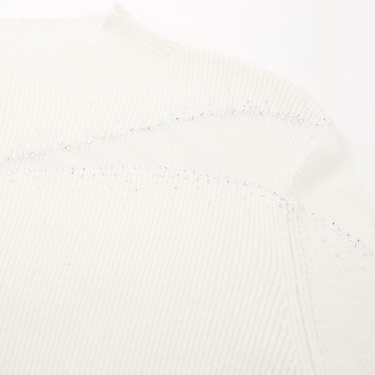 100% Wool Cozy Ribbed Mock Neck Sweater