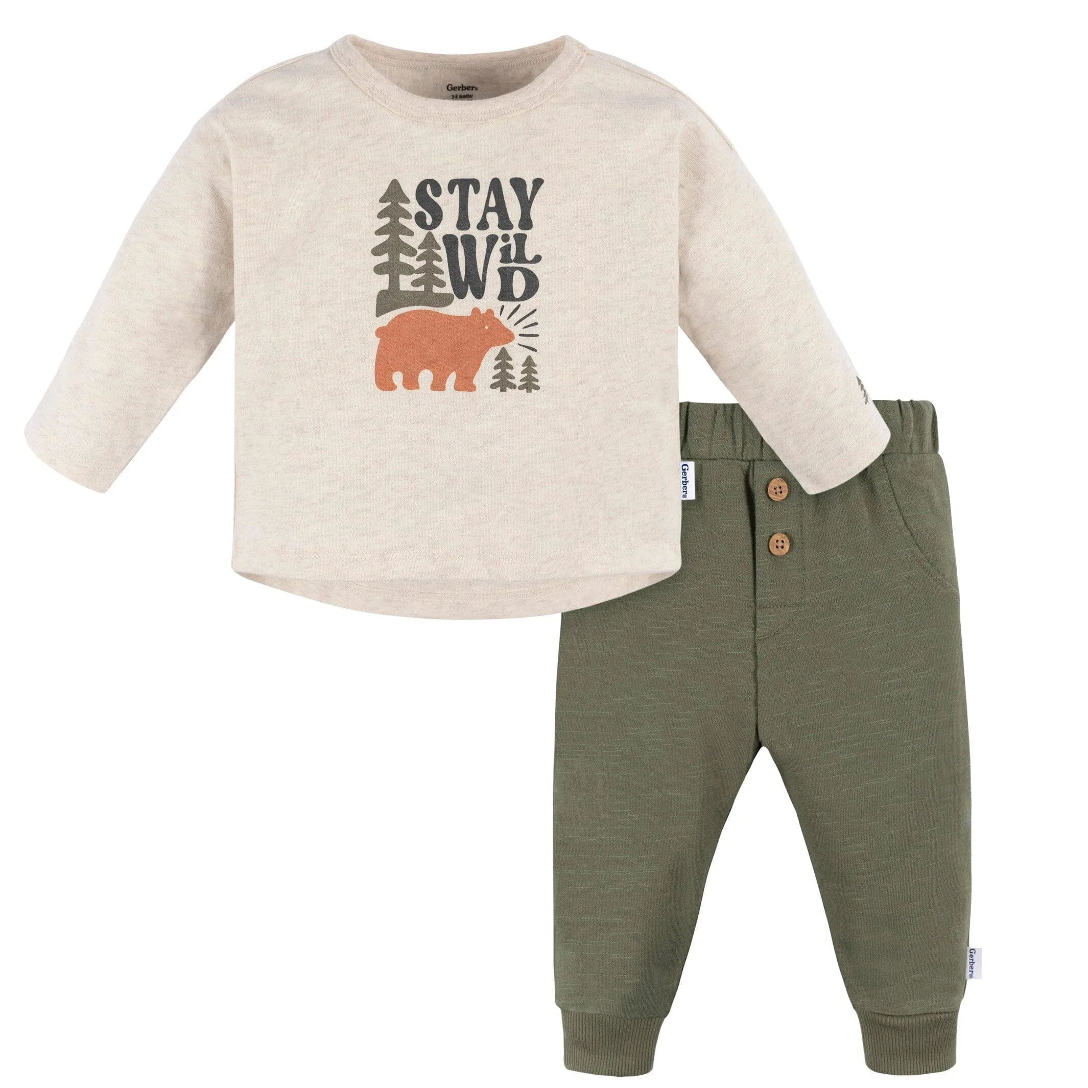 2-Piece Baby Boys Wild Top & Joggers Set