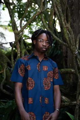 African Print Cayman Short Sleeve Shirt