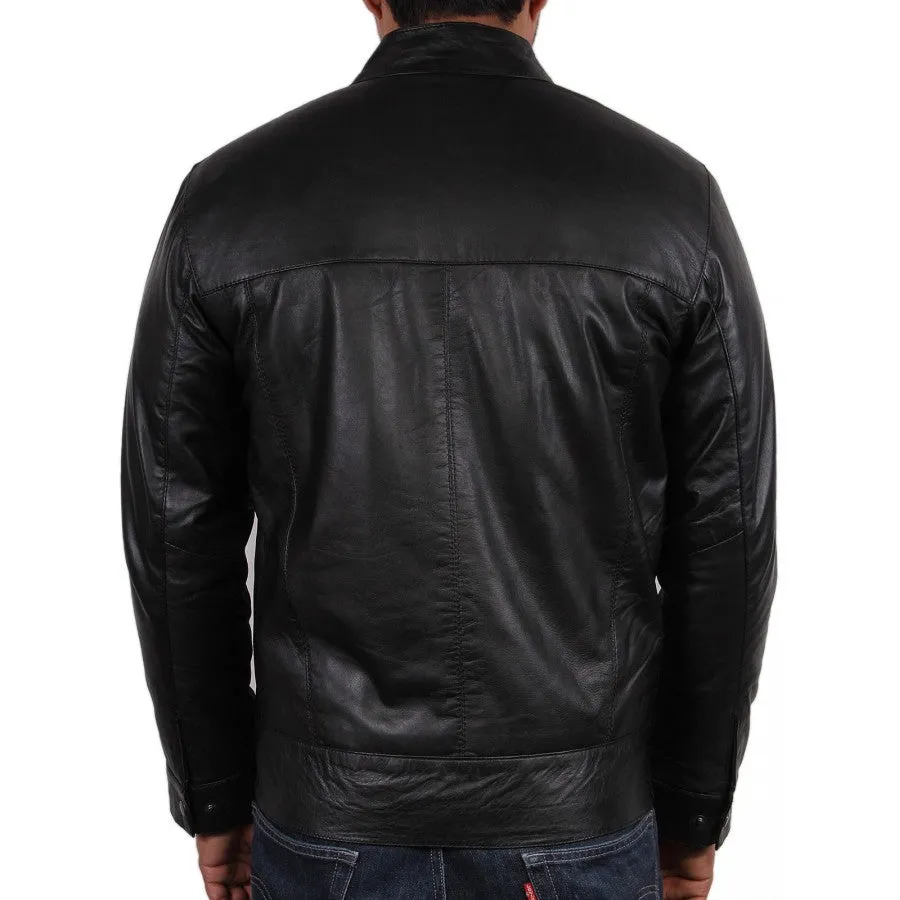 Black Leather Jacket For Men