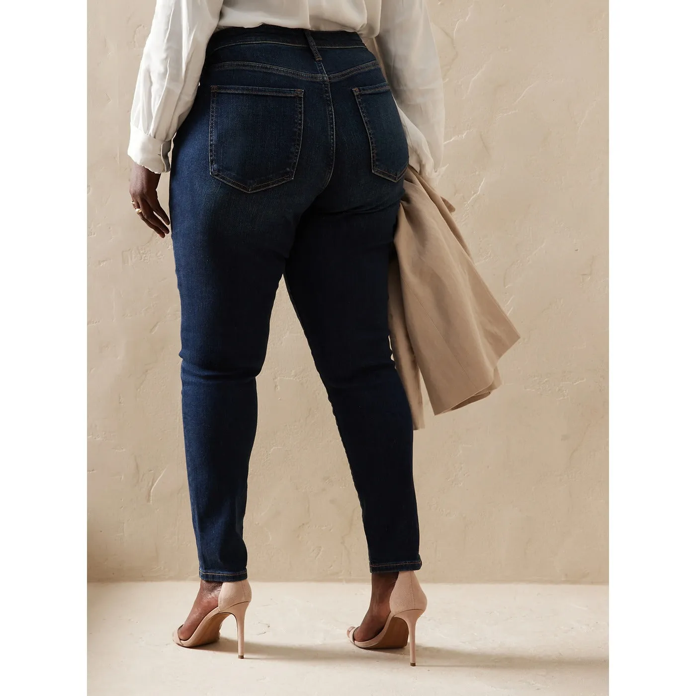 BR Blue Curvy Skinny Mid Rise Jeans