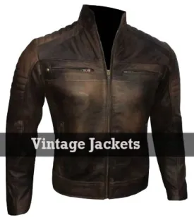 Cafe Racer Vintage Brown Jacket