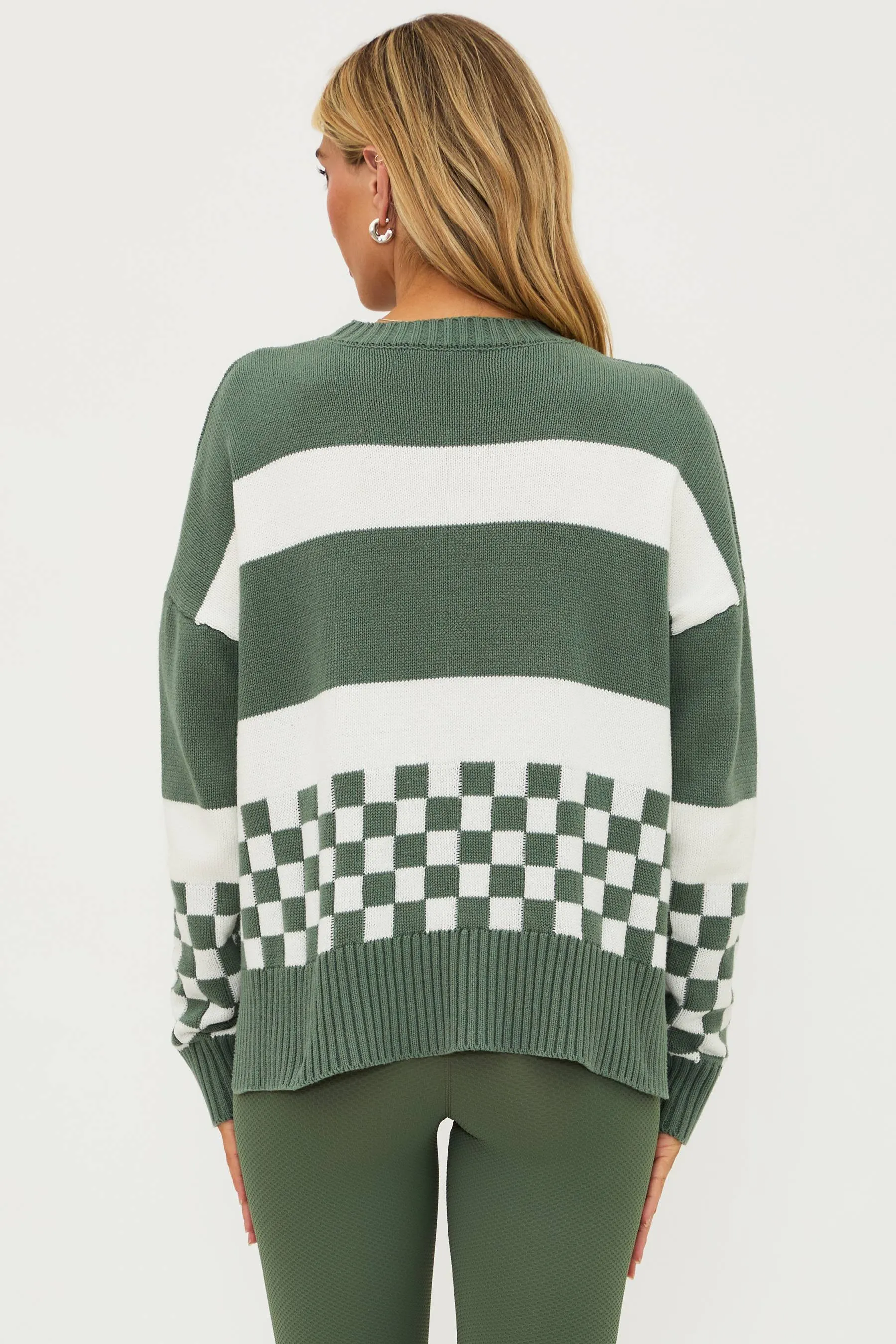 Callie Sweater Olive Check