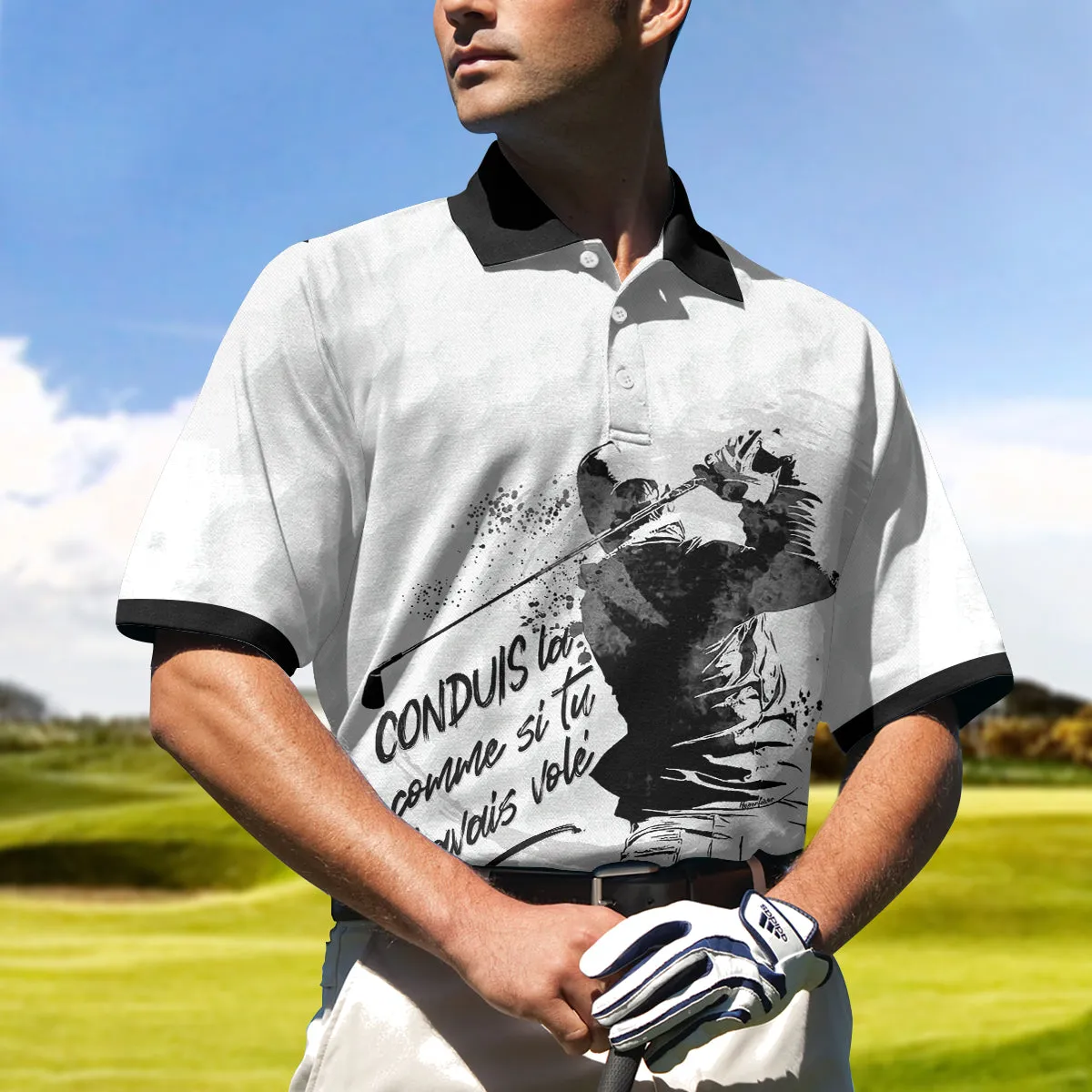 Conduis La Comme Si Tu L'Avais Volã© Polo Shirt, Golf Pattern Polo Shirt, Best Golf Shirt For Men Coolspod