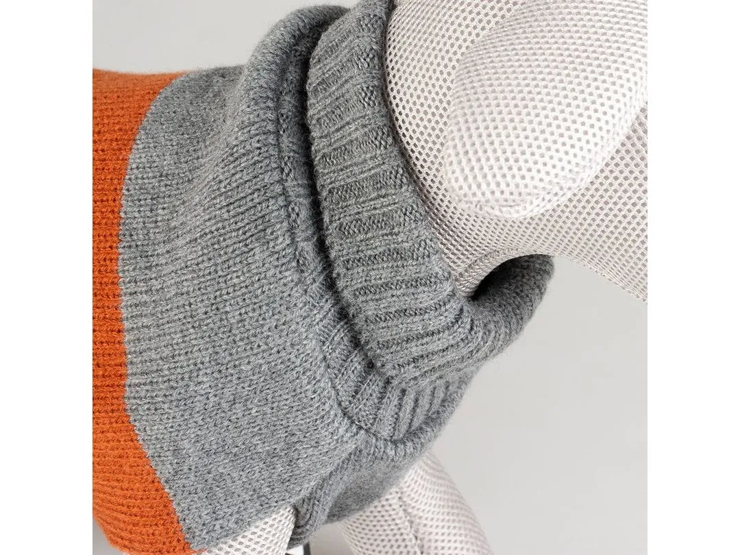 Dog Sweater Cozy Grey/Orange