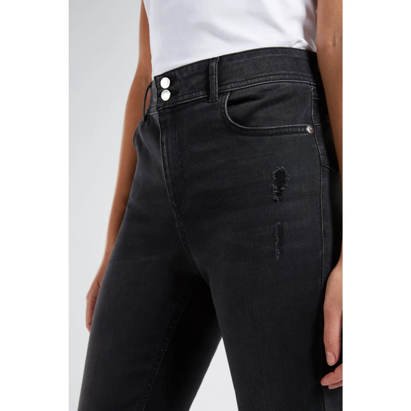 FF Black Ripped Pushup Jeans