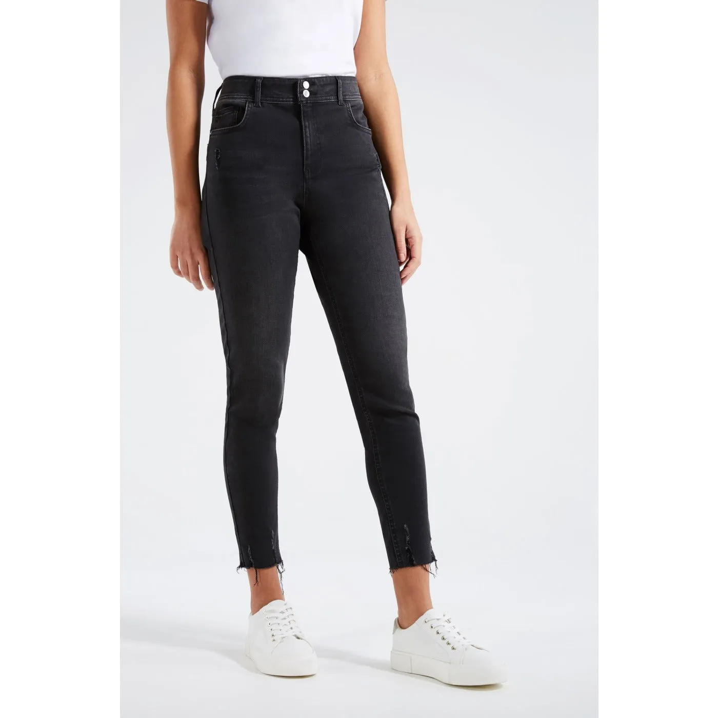 FF Black Ripped Pushup Jeans