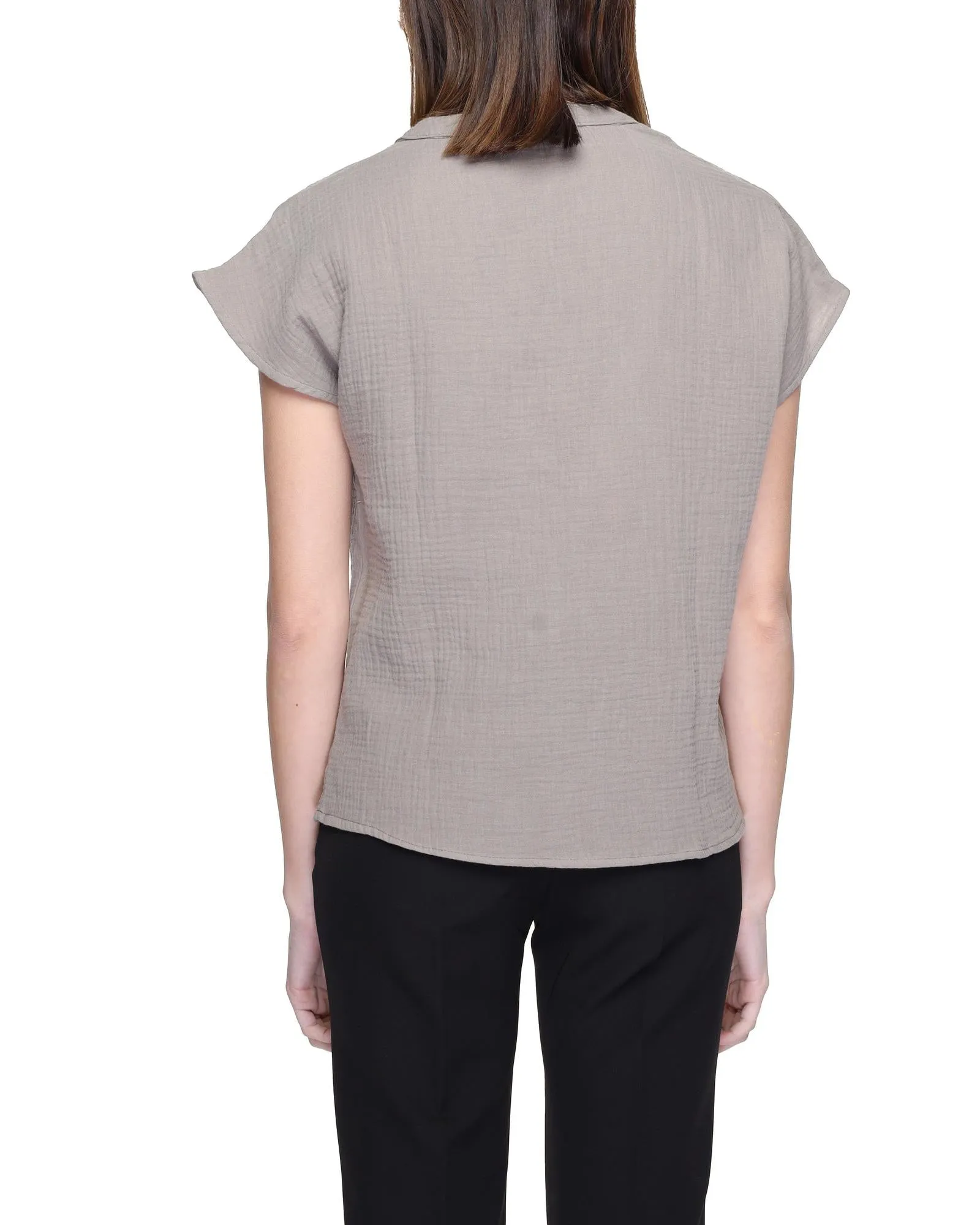 Jacqueline De Yong V-Neck Top - Grey