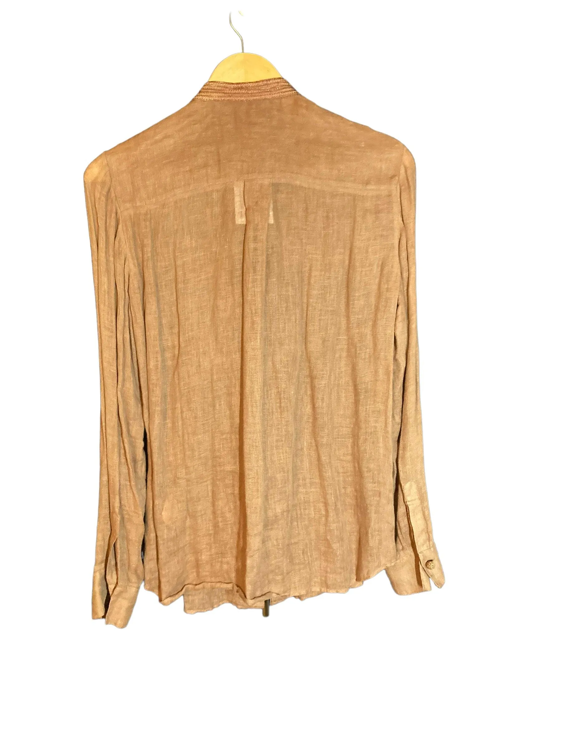 Joseph Linen Bronze Long Sleeved Blouse UK Size 12