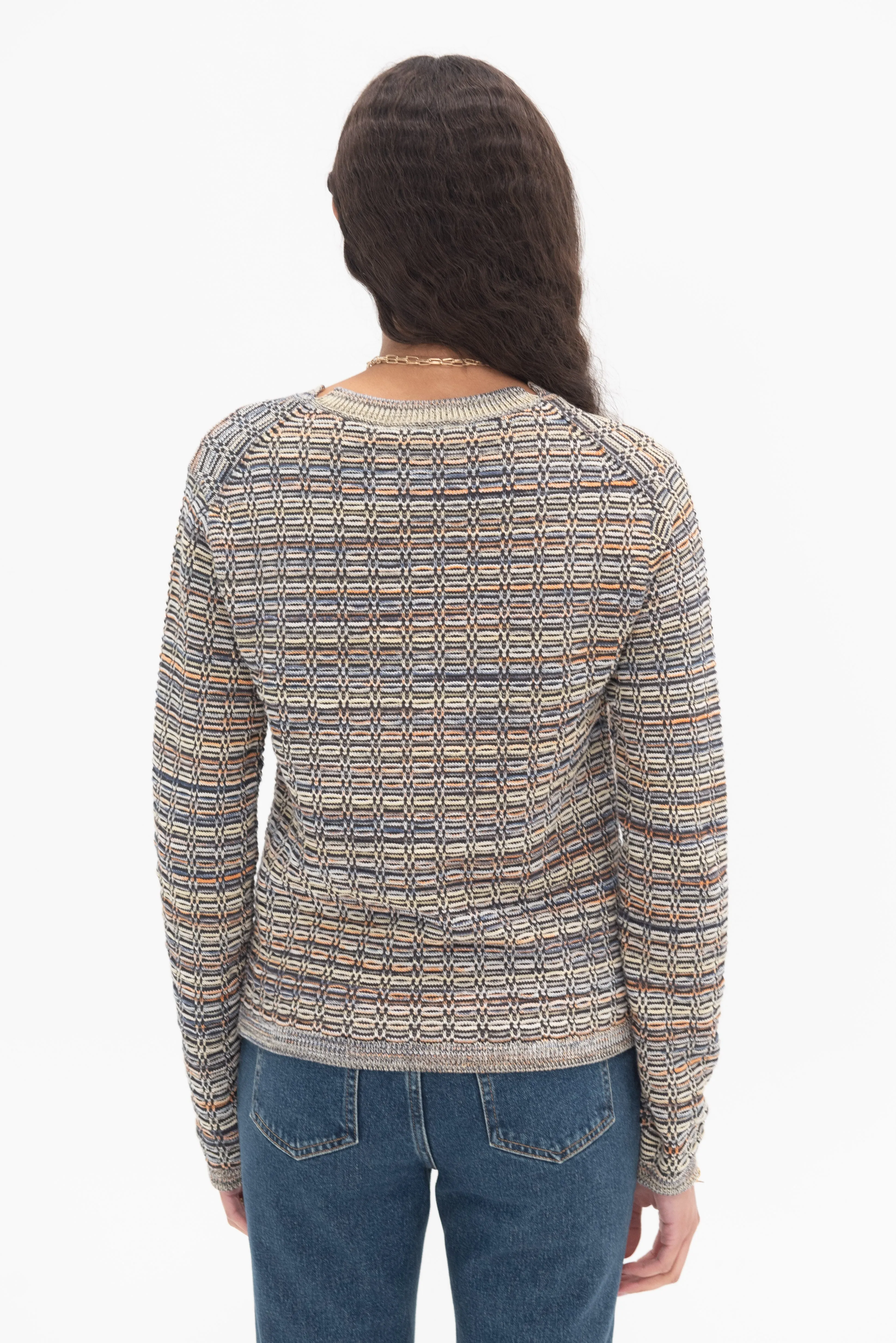 Jumper in 3D Knit, Heritage Grey