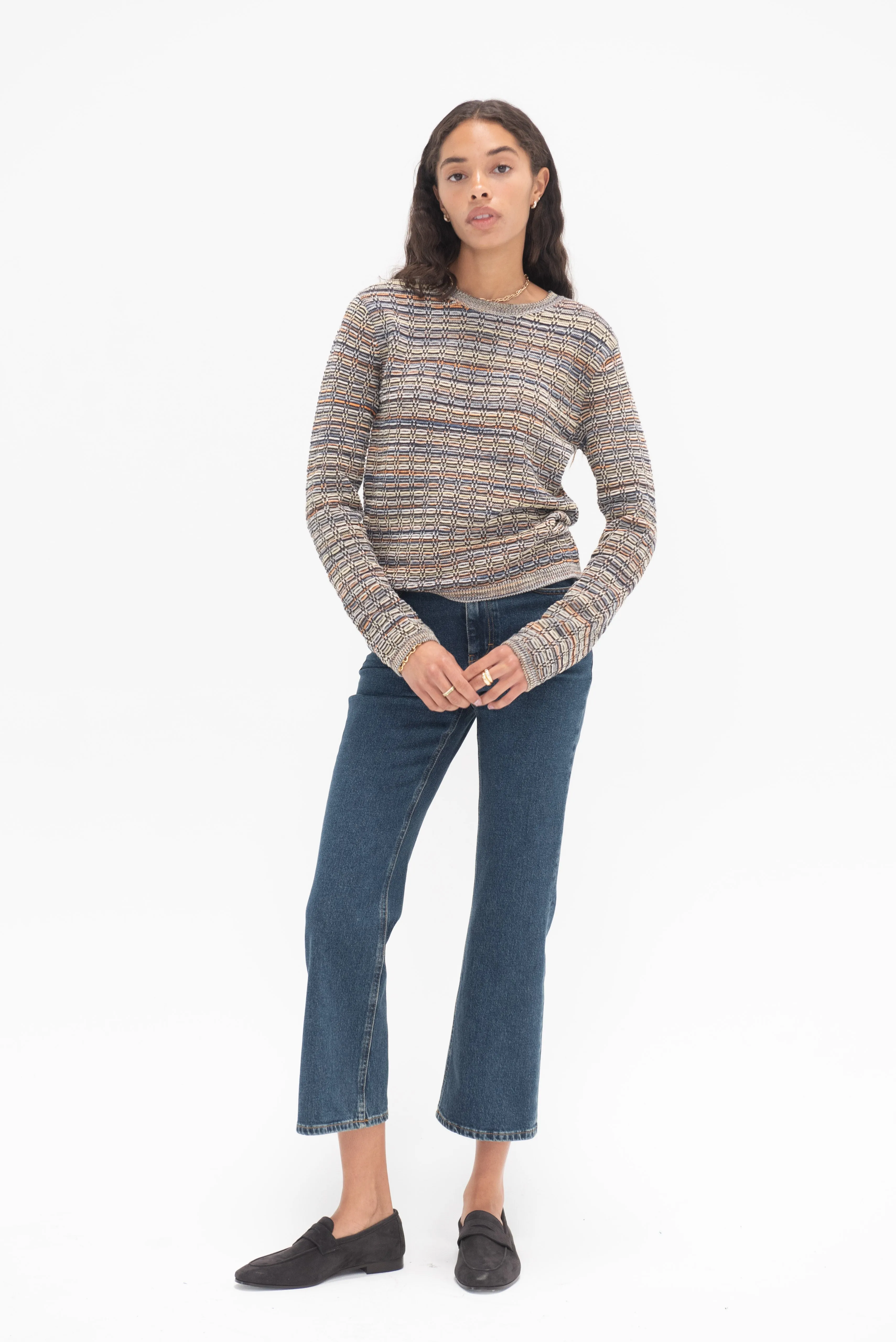 Jumper in 3D Knit, Heritage Grey