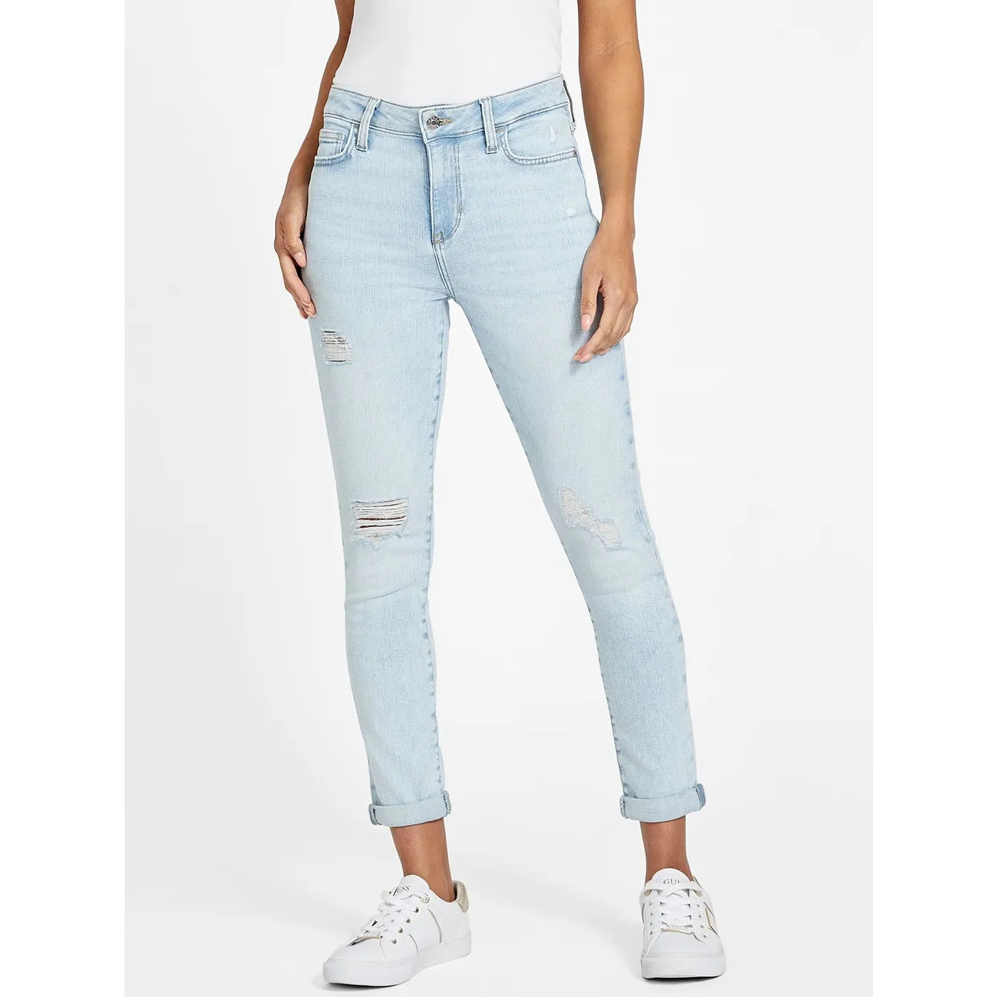 Light Blue Skinny Ripped Jeans