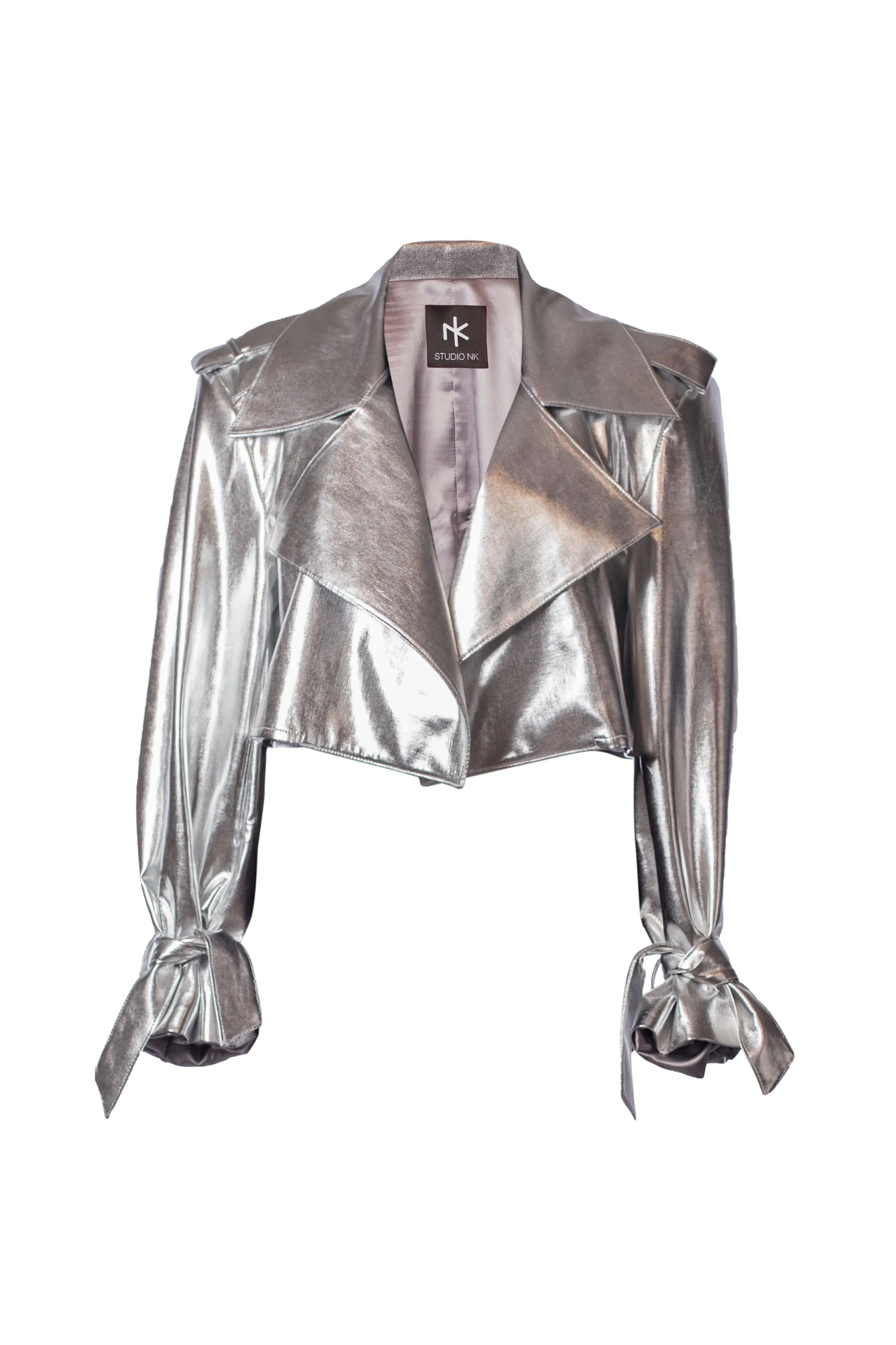 METALLIC BIKER JACKET