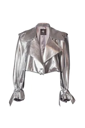 METALLIC BIKER JACKET