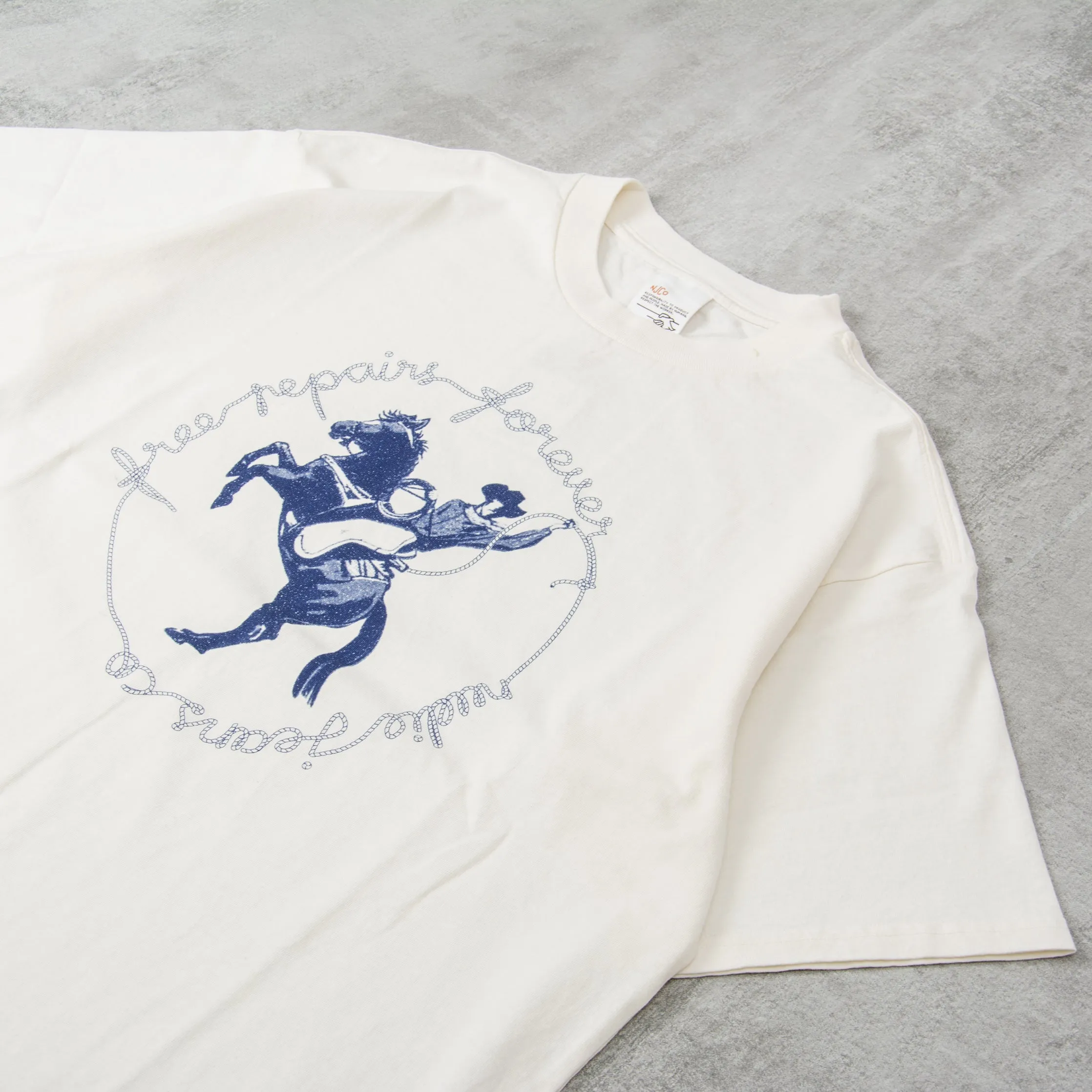 Nudie Koffe Free Repairs Tee - Off White