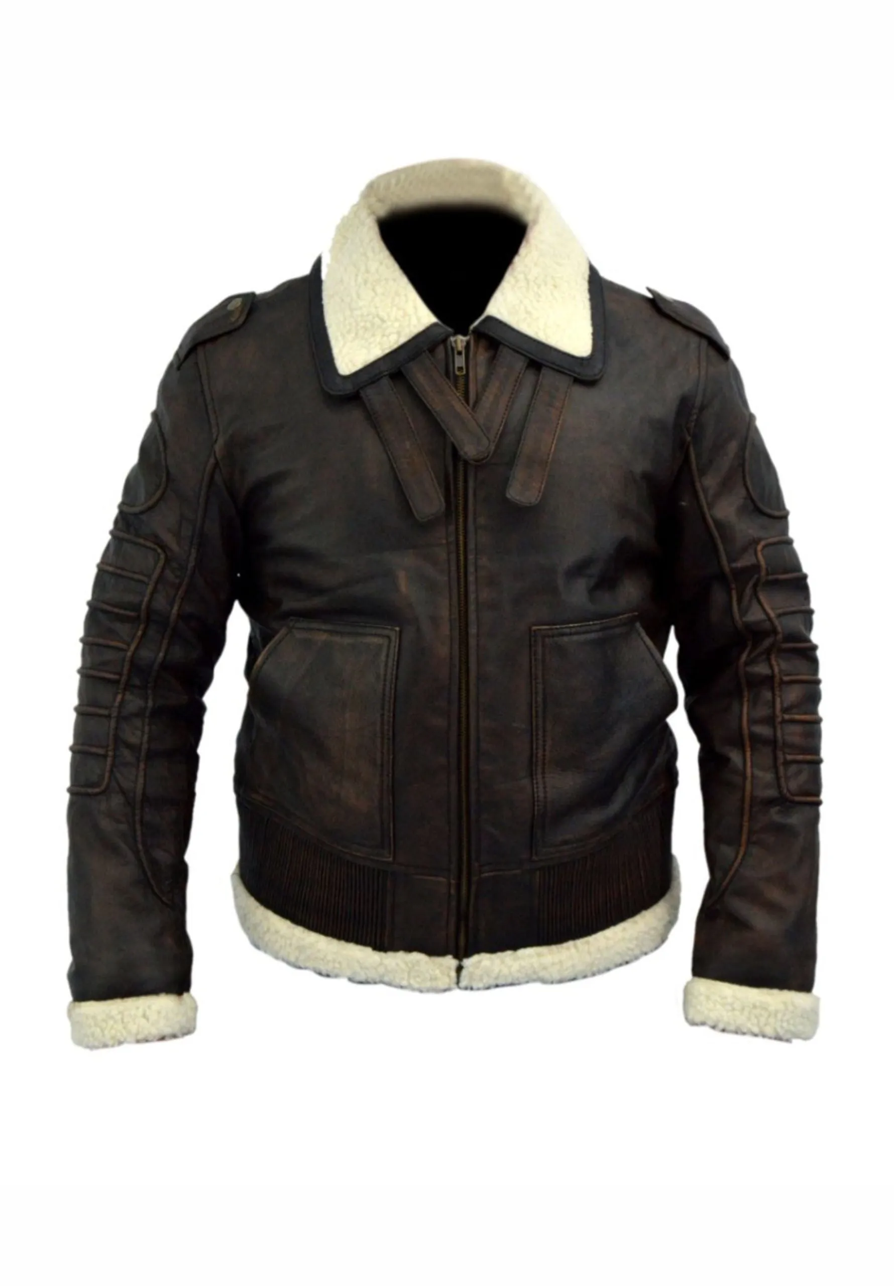 Parfitt Black B3 Leather Bomber Jacket