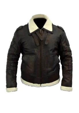 Parfitt Black B3 Leather Bomber Jacket