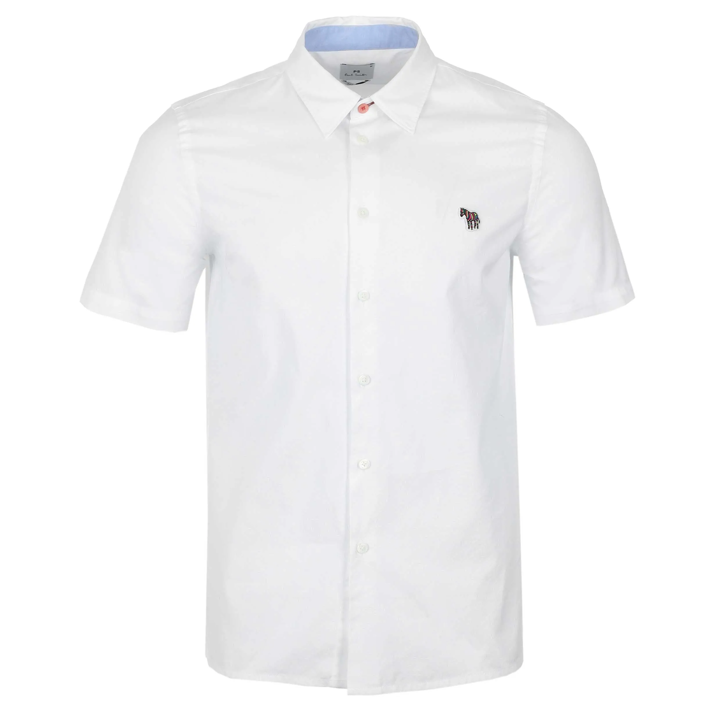 Paul Smith Casual Fit Zeb Badge SS Shirt in White