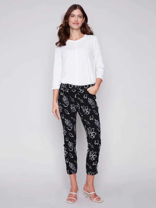 PRINTED CRINKLE JOGGER