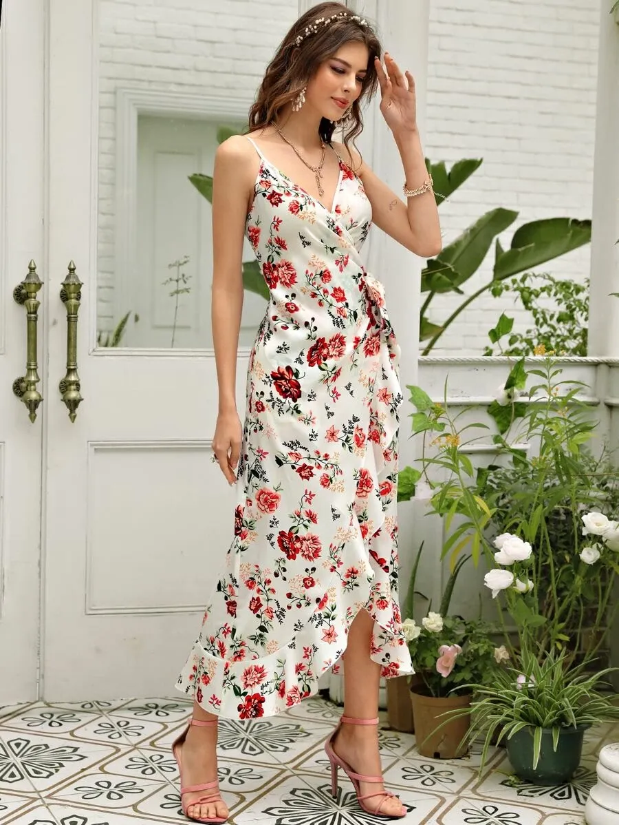 Riserva floral wrap dress