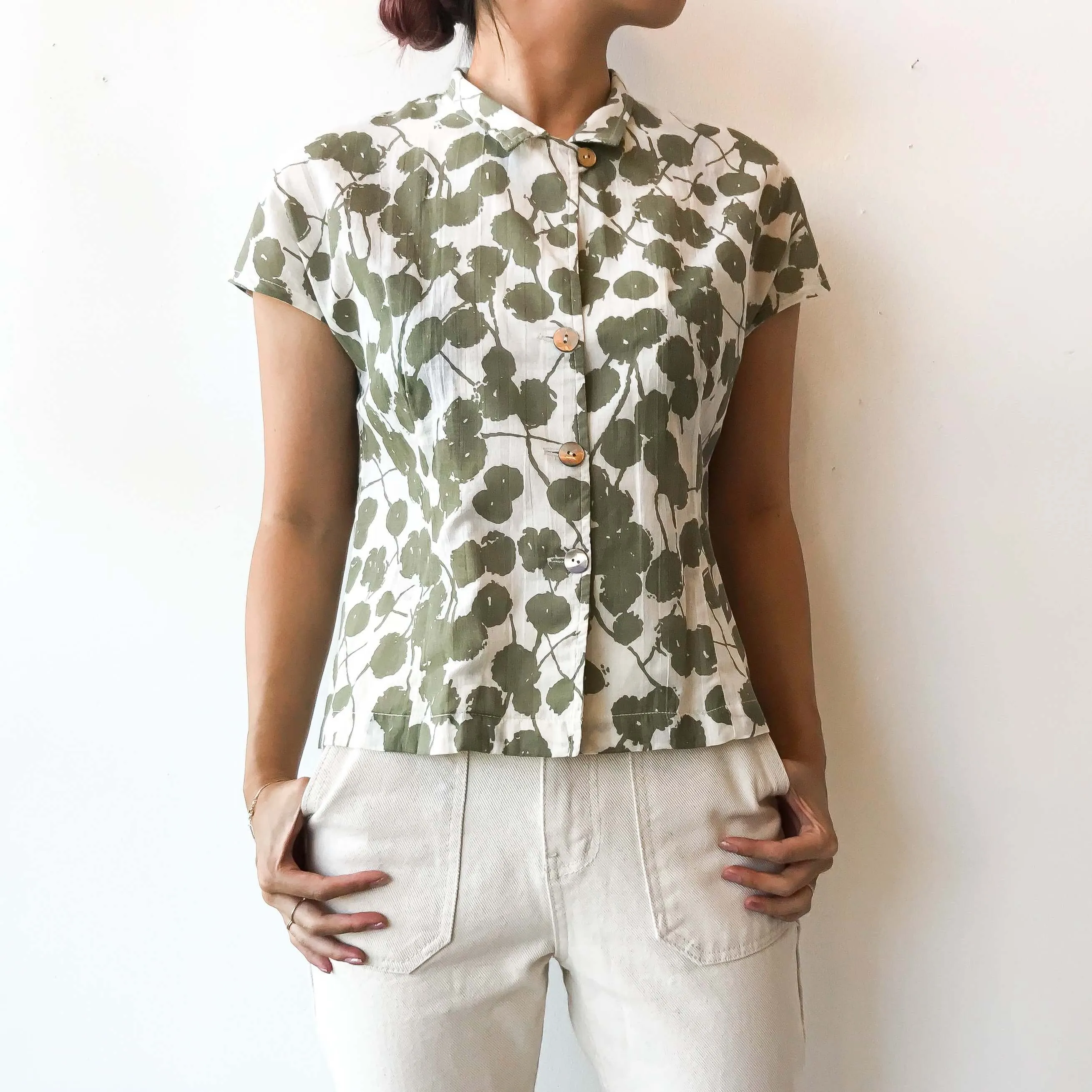 Sasaki Gallery | SSK 23A French Sleeve Blouse Floral