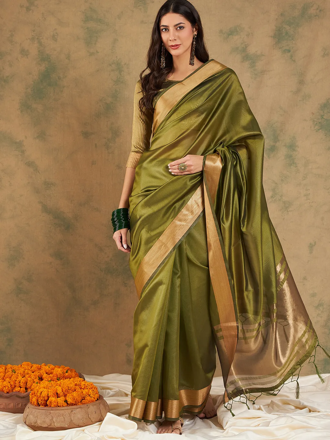 Women Party Wear Cotton Organza Saree With Un Stitched Blouse